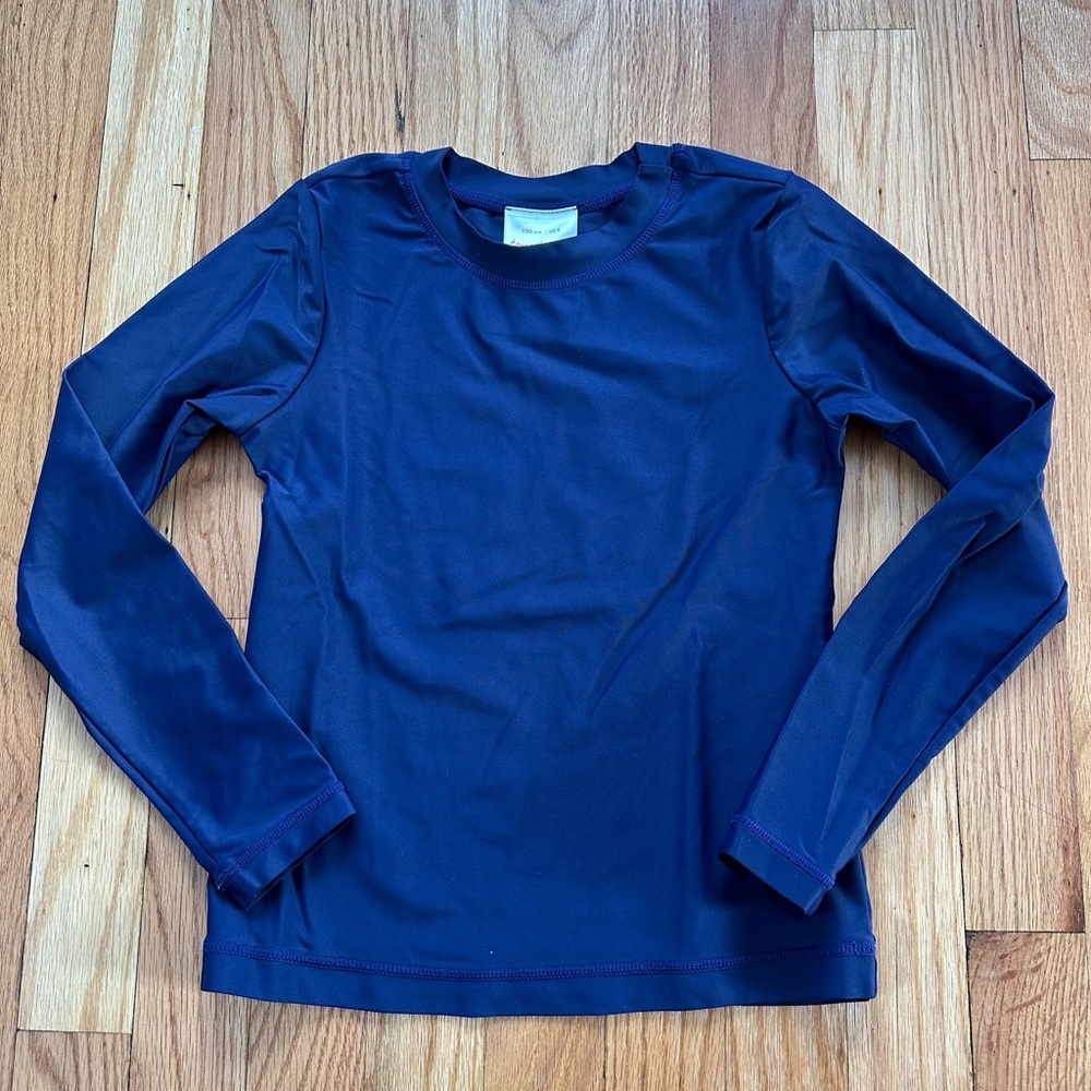 Hanna Andersson Navy Long Sleeve Rash Guard Top size US 8